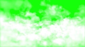 animation de boucle de fumée de nuage de brouillard avec écran vert video