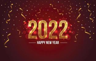 Red Elegant New Year Background with Confetti vector