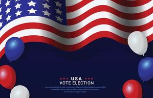 US Election with Flag Background vector