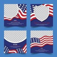 US Election Social Media Post Collection vector