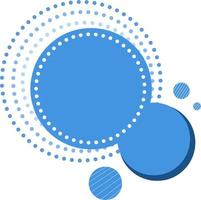 Abstract round banner in blue vector