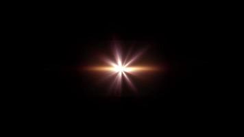 gold light lens flares flickering  rotation animation background video