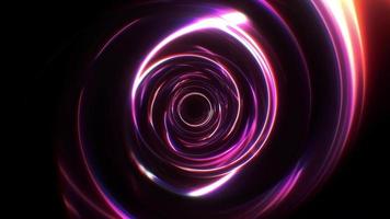 Glühen dunkelrotes Licht Spiraltunnel Farbverlauf Streifen Texturen Hintergrund video