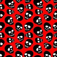 Halloween pattern with skulls vector