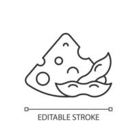 Soy cheese linear icon vector