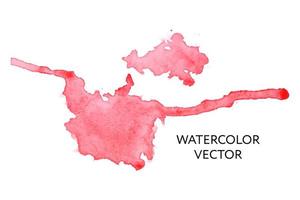 Abstract watercolor splash. Watercolor drop vector pink