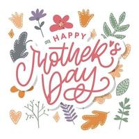 Elegant greeting card design with stylish text Mother s Day on colorful flowers decorated background. vector