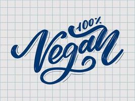 ilustración vectorial, diseño de alimentos. letras escritas a mano para restaurante, menú de cafetería. elementos vectoriales para etiquetas, logotipos, insignias, pegatinas o iconos. colección caligráfica y tipográfica. menú vegano vector