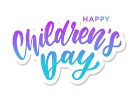 Children's day vector background. Happy Children's Day title. Happy Children's Day inscription.