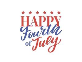 Fourth 4 of July stylish american independence day design Fourth of July vector