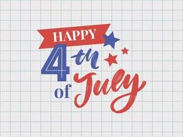 illustration of 4th of July Background with American flag vector