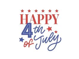 illustration of 4th of July Background with American flag vector