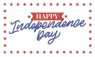 4th of july independence day lettering background vector