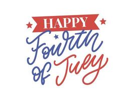 Fourth 4 of July stylish american independence day design Fourth of July vector