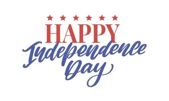 4th of july independence day lettering background vector