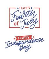 Fourth 4 of July stylish american independence day design Fourth of July vector