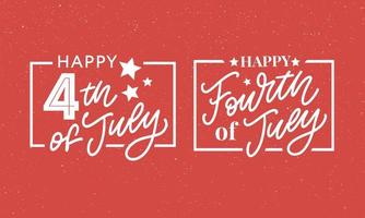 illustration of 4th of July Background with American flag vector