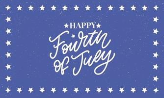 Fourth 4 of July stylish american independence day design Fourth of July vector