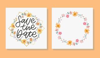 Lovely spring concept card. Awesome flowers and birds made in watercolor technique. Bright romantic card with summer flowers in vector. Charming Save the Date background vector