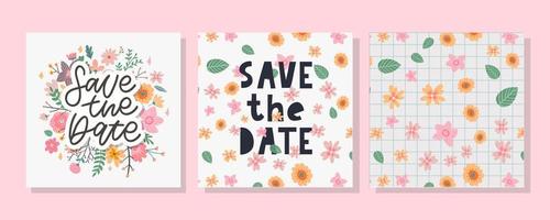 Lovely spring concept card. Awesome flowers and birds made in watercolor technique. Bright romantic card with summer flowers in vector. Charming Save the Date background vector