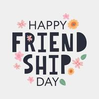 Happy Friendship Day greeting card. For poster, flyer, banner for website template, cards, posters, logo. Vector illustration.