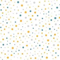 Colorful dotted seamless pattern polka dot random vector