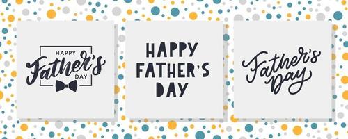 Happy father's day. Best Dad Ever Set Lettering. Banner Sale Brush text pattern vector