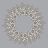 Floral frame decorative vector