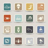 Space icons set illustration vector