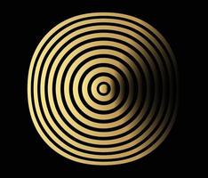 Concentric circle element. Gold luxurious color ring. Abstract  vector illustration for sound wave, golden graphic, Modern decoration for websites, posters, banners, template EPS10 vector