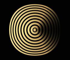 Concentric circle element. Gold luxurious color ring. Abstract  vector illustration for sound wave, golden graphic, Modern decoration for websites, posters, banners, template EPS10 vector