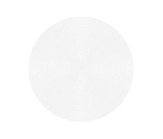 Concentric circle element. Black and white color ring. sound wave vector