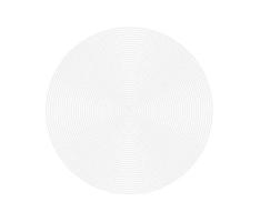 Concentric circle element. Black and white color ring. sound wave vector