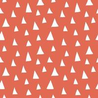 Red white abstract seamless pattern. Vector illustration of triangles, different sizes