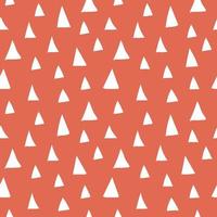 Red white abstract seamless pattern. Vector illustration of triangles, different sizes