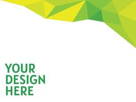 low poly design template green yellow, abstract green background, template, background vector