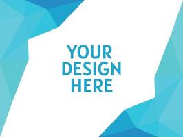 low poly design template cyan, abstract blue background, low poly background vector