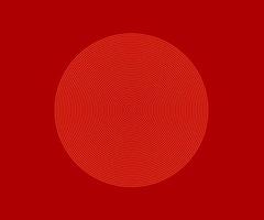 Concentric line circle elements. Lush lava and orange color. vector