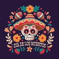 Dia De Los Muertos With Decoration vector