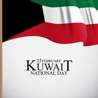 25 february  Kuwait national day  background Template design for card vector