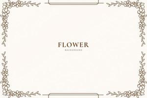 flowers background with frame vector