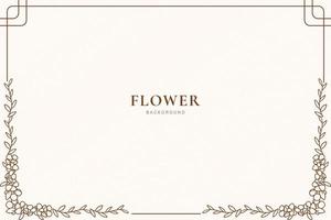 flowers frame background vector