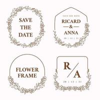 flower frame collection vector