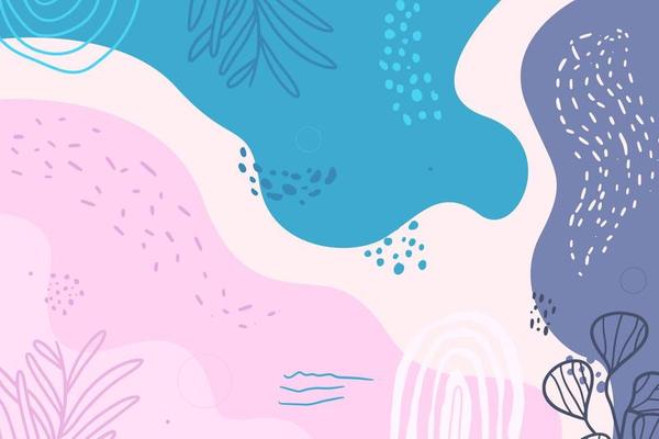 botanical and floral memphis background