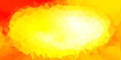 Light red, yellow vector triangle mosaic design.