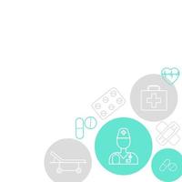 Abstract Medical Background for Card, Poster, Post in Social Network. Vector Illustration