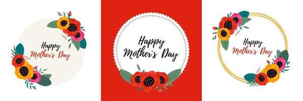 flores de primavera y verano fondo brillante. cartel del feliz día de la madre. ilustración vectorial vector