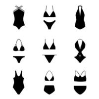 Swimsuit simple icon set. Vector Illustration