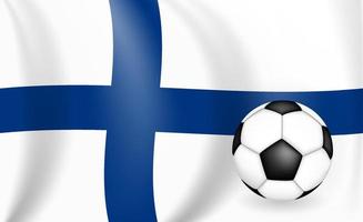 Concept Football game background Finland with flag. Championship. Vector Illustration