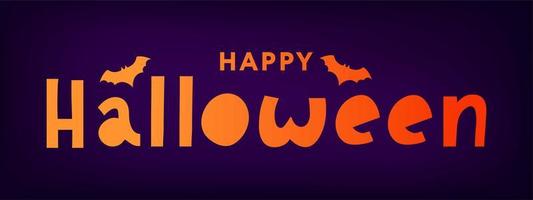 feliz halloween texto banner letras vacaciones oferta especial compre ahora vector